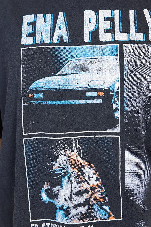 Fastlane Oversized Tee - Vintage Black