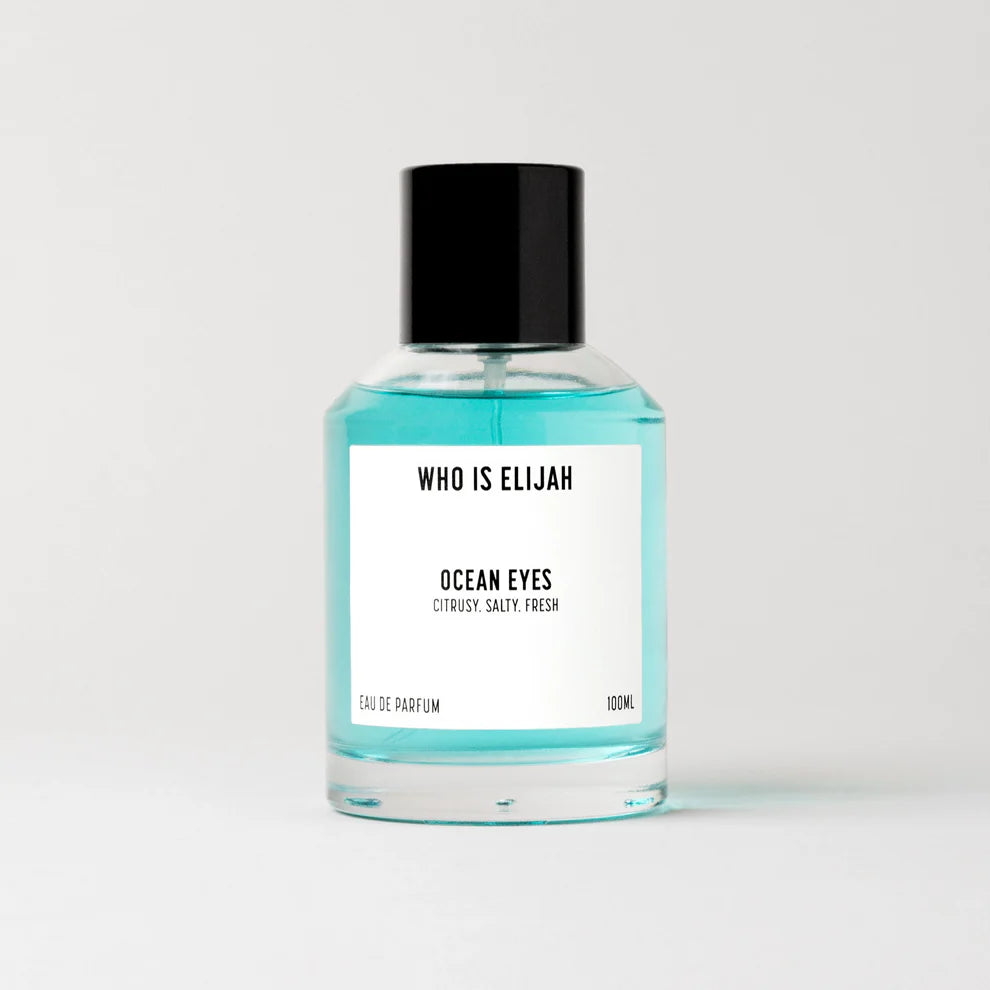 OCEAN EYES smells like sun, sweat, and sex. In the best way.
Salt on skin. Sun in your eyes. Crisp citrus, grapefruit and mandarin orange is sharp and invigorating, like the first rush of fresh ocean air. It’s a fragrance that doesn’t try to be noticed, but it’s impossible to ignore.