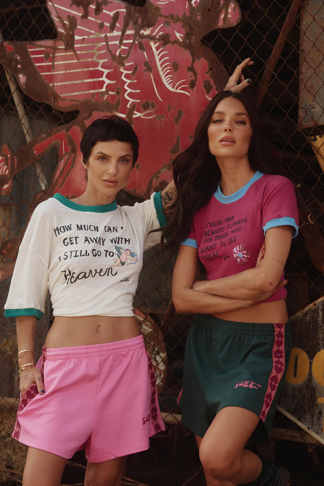 The raving heart shorts are the ultimate head nod to living your best 90's life!
Featuring an extra wide relaxed leg, woven heart tape down side legs, side pockets, a cute Sabbi leg embroidery and thick elasticated waistband with draw string.
Set hearts racing in these bad boys.