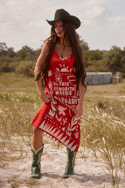 🎄 Aussie Christmas Just Got Spicier – The “Señorita Needs Margaritas” Dress 
Skip the snow and bring the sizzle this silly season in the ultimate festive frock for an Aussie Christmas done right. The “This Señorita Needs Margaritas” Dress by SABBI is here to turn up the heat, because who needs eggnog when you've got tequila?