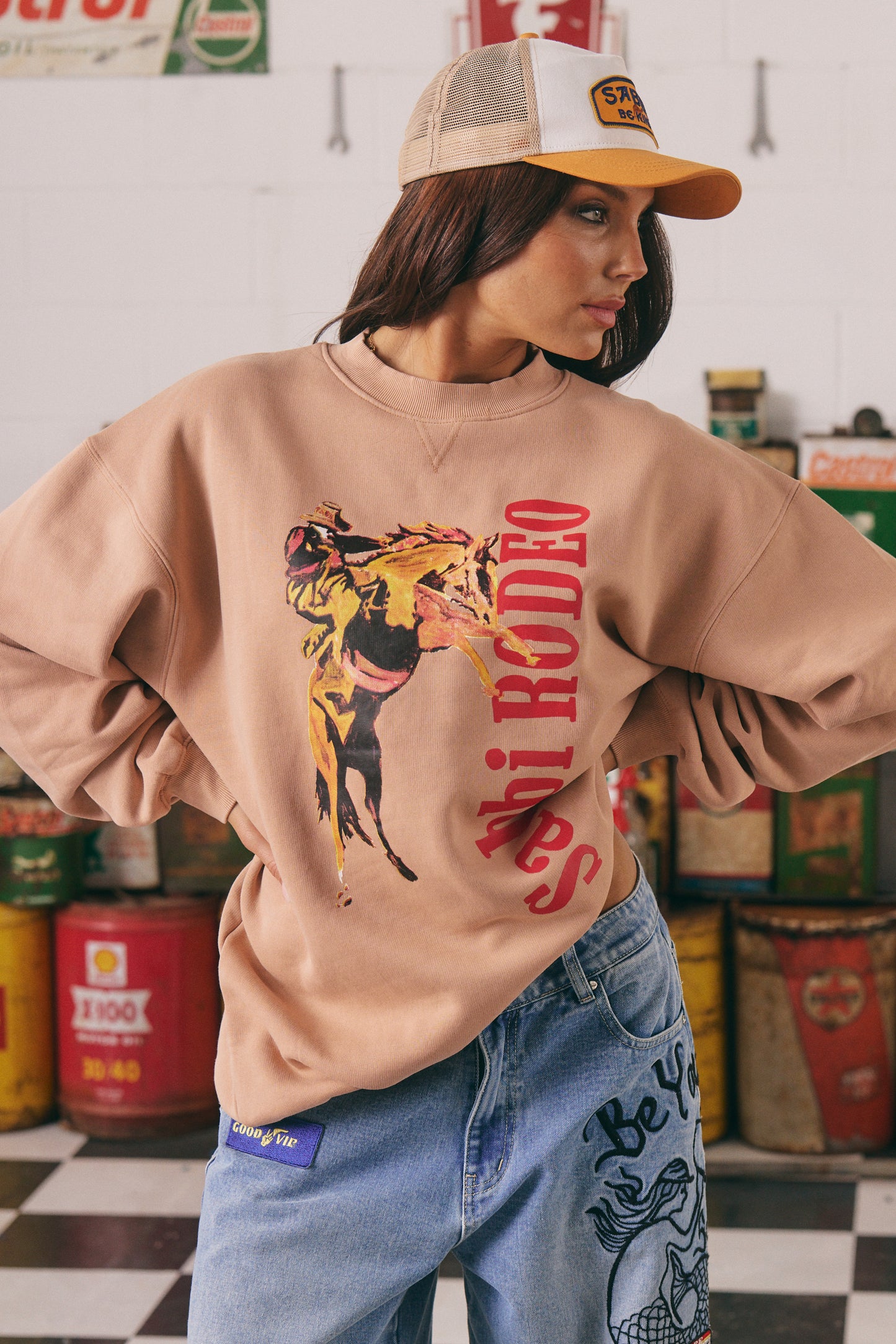 Top off your look with the perfect mix of attitude and good vibes. The Be Kind Cap features a classic trucker silhouette with a breathable mesh back and structured foam front. The standout embroidered patch reads “SABBI BE KIND,” serving up retro race-day energy with a modern, feel-good twist.