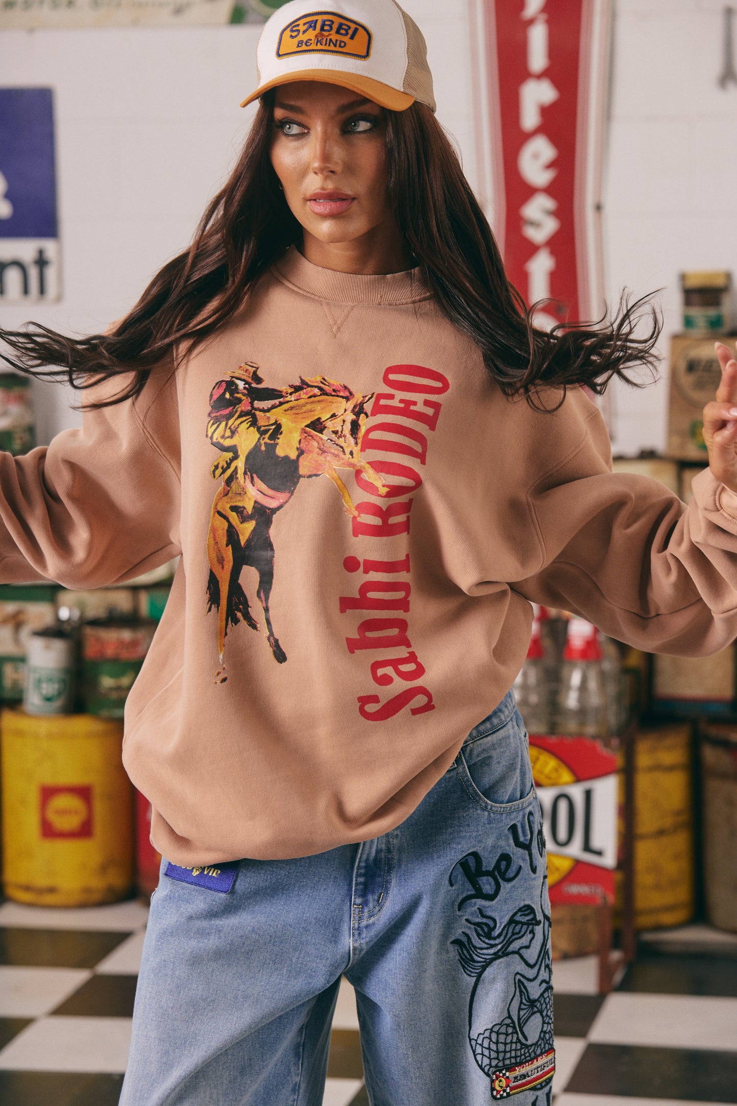 Top off your look with the perfect mix of attitude and good vibes. The Be Kind Cap features a classic trucker silhouette with a breathable mesh back and structured foam front. The standout embroidered patch reads “SABBI BE KIND,” serving up retro race-day energy with a modern, feel-good twist.