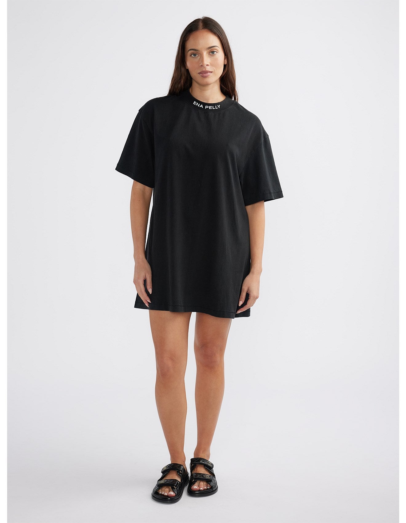 The Cassie Tee Dress is crafted from a blend of recycled cotton jersey and is a loose fit for extra comfort.
