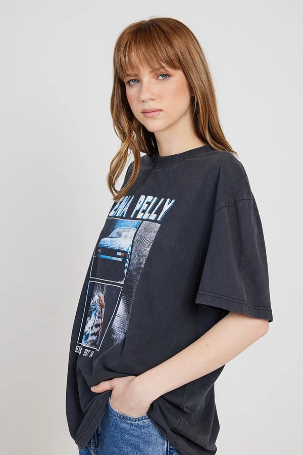 Fastlane Oversized Tee - Vintage Black