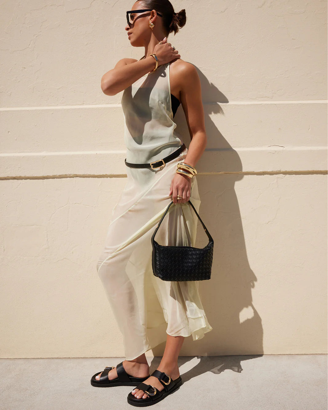 Areli by Billini is a luxe summer slide.
This elevated summer staple is a must-have for any style conscious wardrobe.
