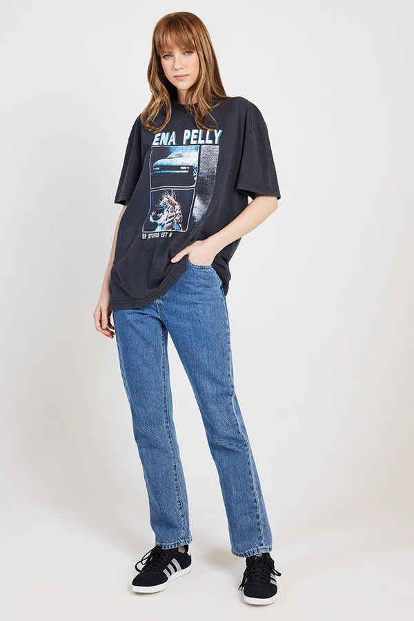 Fastlane Oversized Tee - Vintage Black