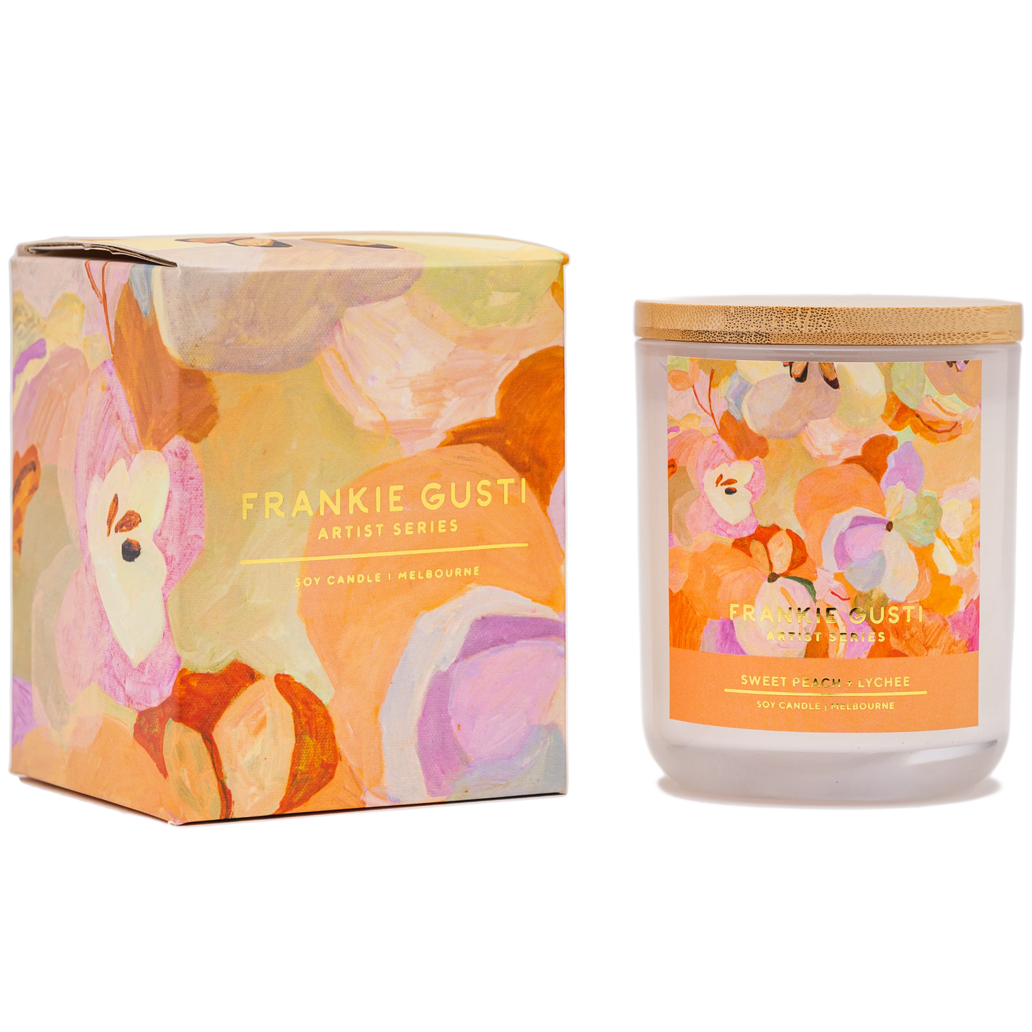 Tropical lychees and juicy white peaches, blended with raspberry, sweet guava, lime zest and vanilla bean.
Artwork by Jade Fisher
50hrs
100% pure soy wax
Lead free cotton wick
Cruelty free + vegan
High quality fragrance oil
Hand poured in the Yarra Valley | Melbourne