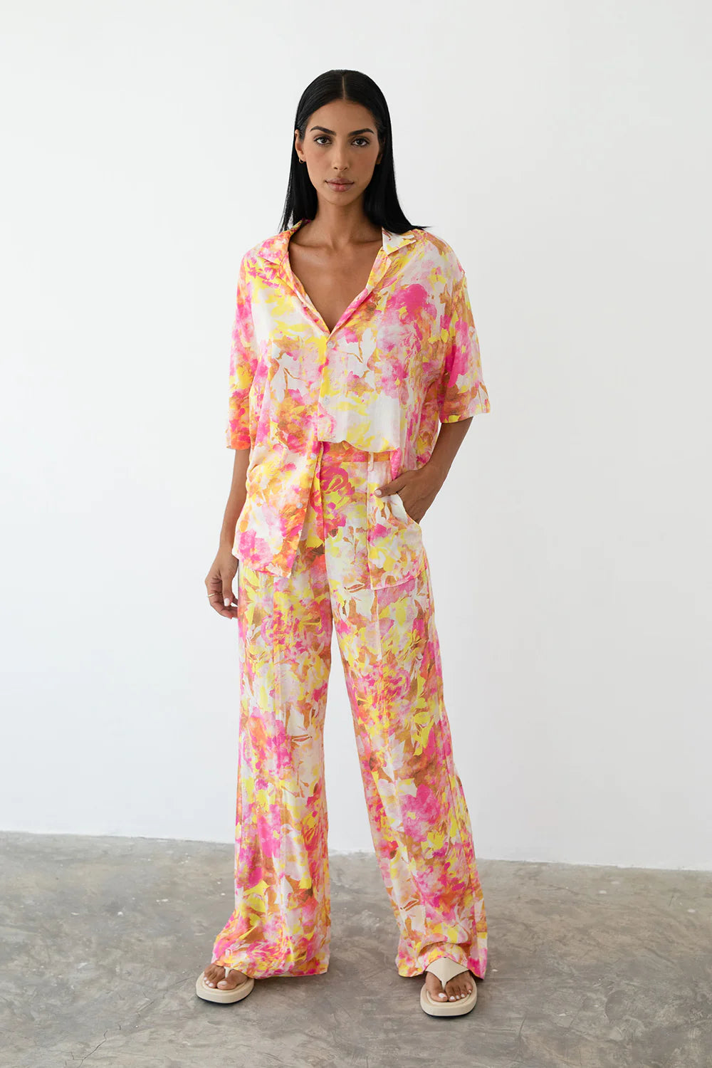 Camille Relaxed Shirt - Aurora Pink