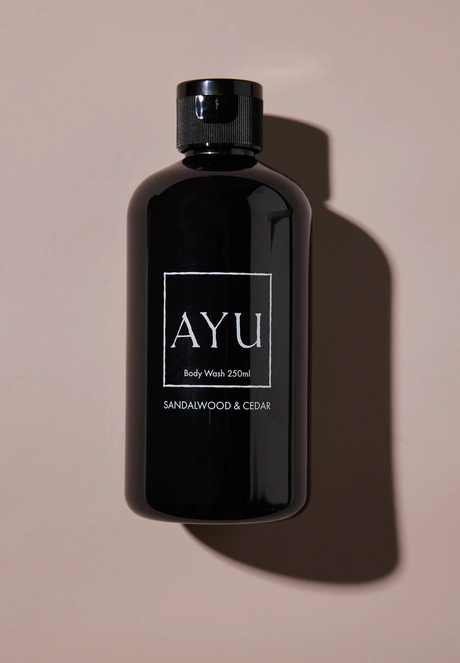 Ceremonial glow. Honour the sacred ritual of bathing with a grounding body wash formulated to purify with an earthy blend of rose, turmeric, agarwood oil, cedarwood oil and the holy sandalwood that is revered to fragrance the divine realms. Moisturising for dry skin. Each wash is steeped in a medicinal blend of Aloe Vera Leaf, Gotu Kola and Liquorice & Root extract.