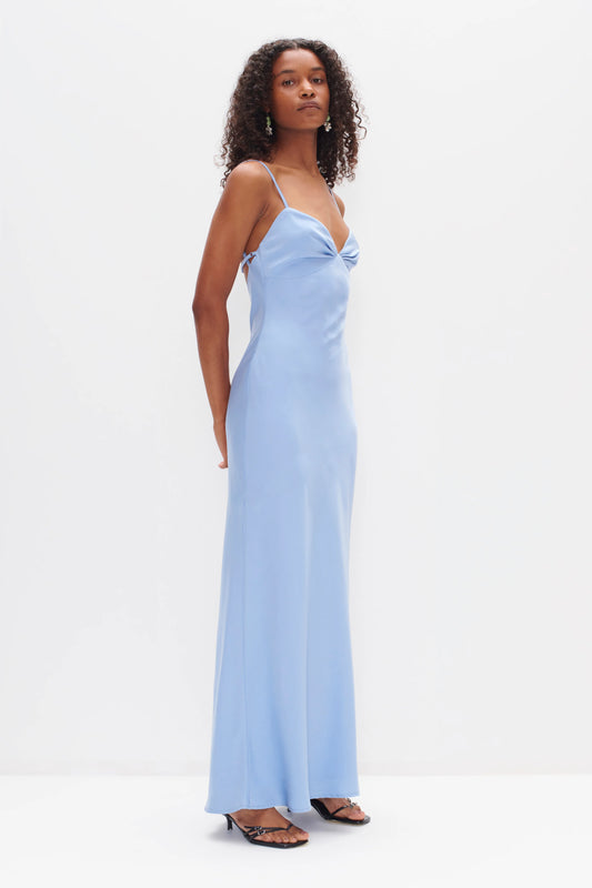The Flora Dress is one of the most flattering maxi's to date! The dress features gathered bust cups, adjustable shoulder straps and back strap detail, asymmetric seam to create the most flattering shape on the body. In the stunning Sky Blue you can't go past this beautiful dress.