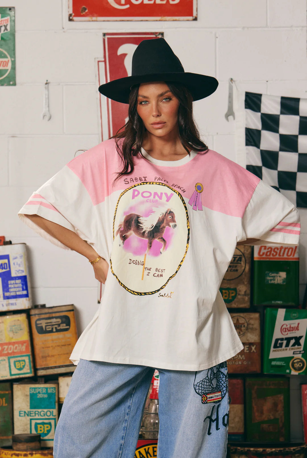 THE VERY OVERSIZED PONY CLUB TEE - PINK