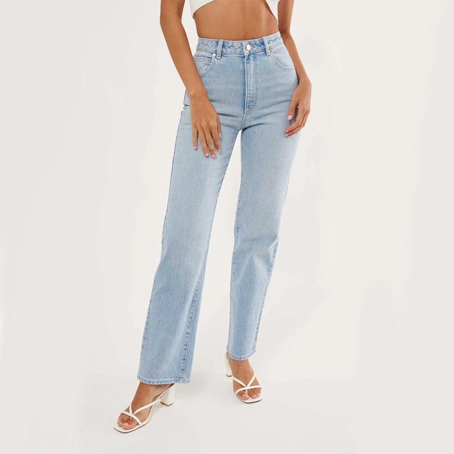 A classic ABRAND Jean. High waisted with straight leg in a light blue.