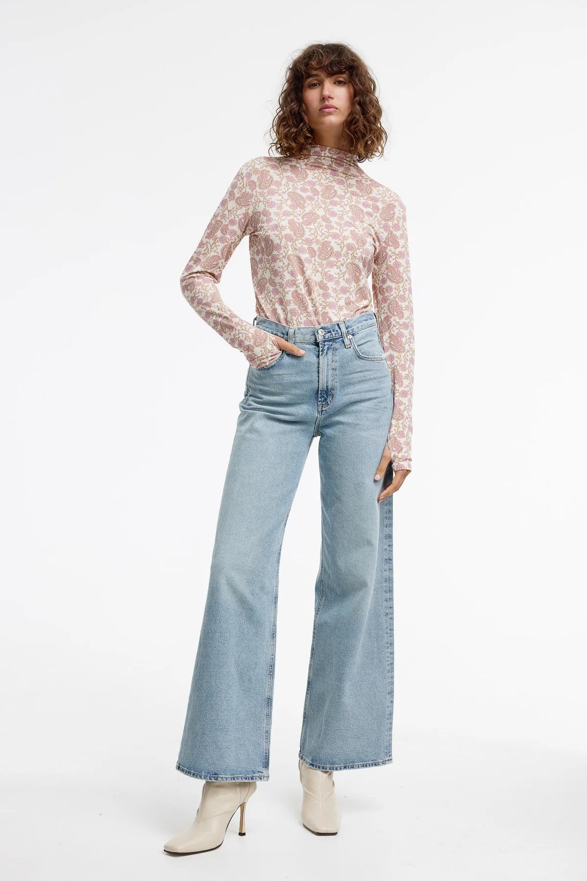 Camilla Top - Pink Paisley