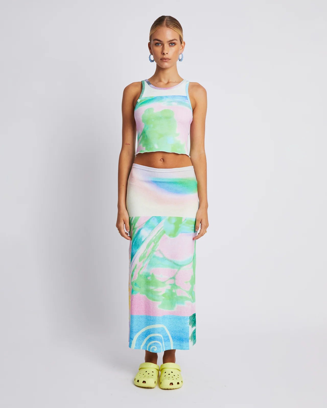 Cropped Racer Tank - Hypnotic