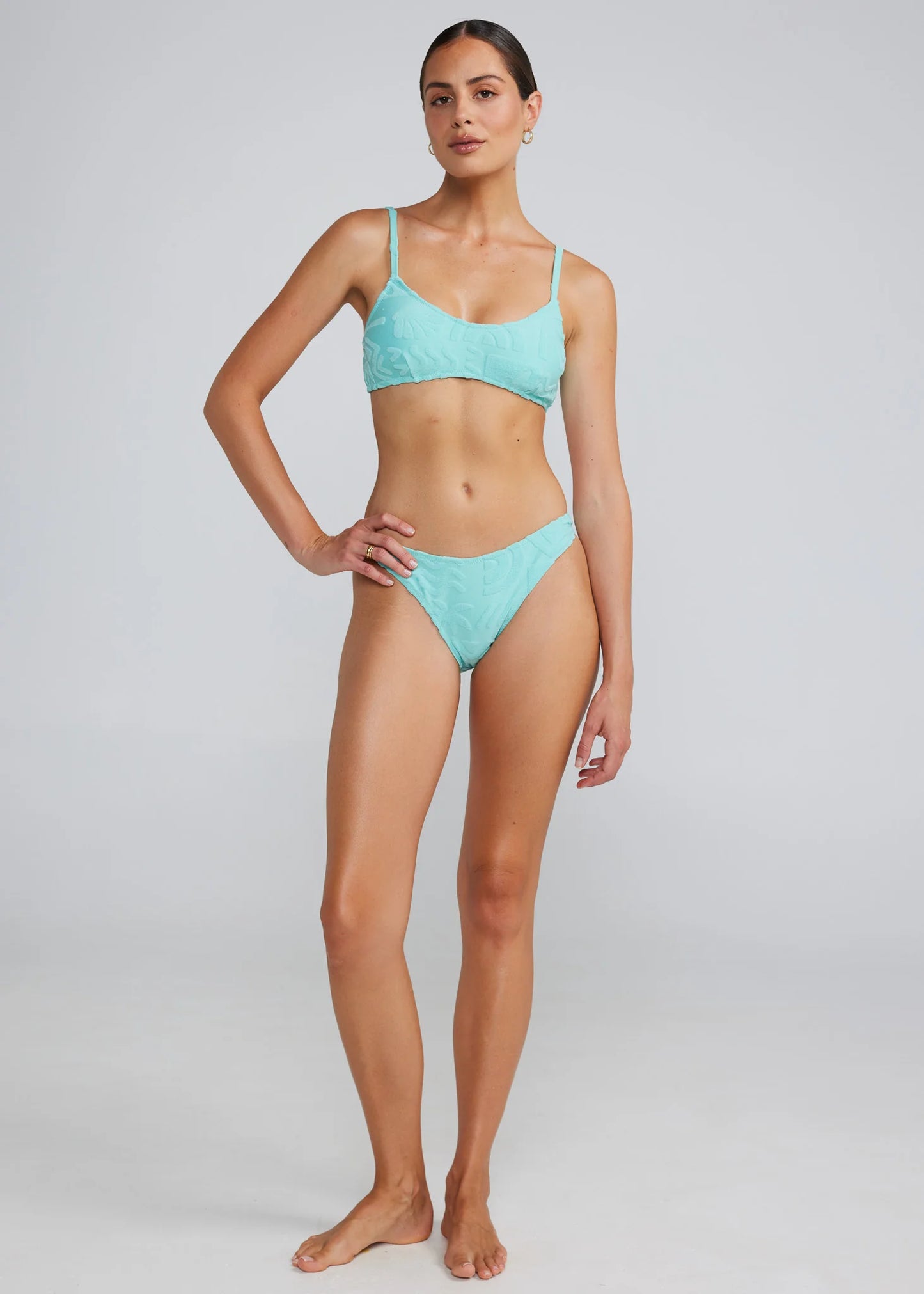 Mai Tai Scoop Bralette Top - Aqua