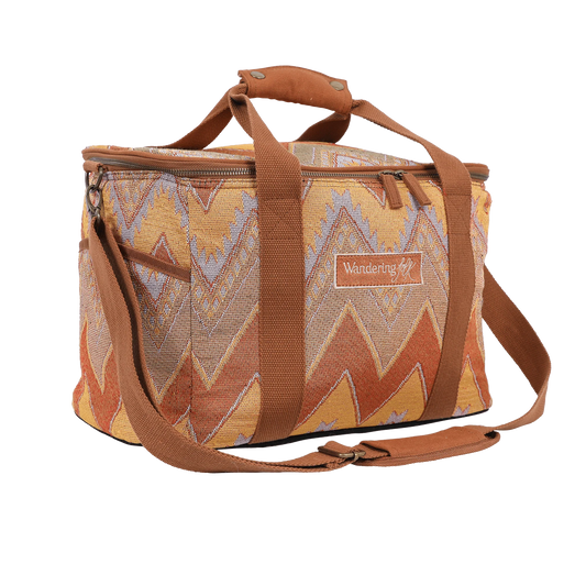 The Jagger Cooler Bag is our newest cooler bag design! These coolers feature the same customer designed woven fabric as our Jagger Throw in Iris.