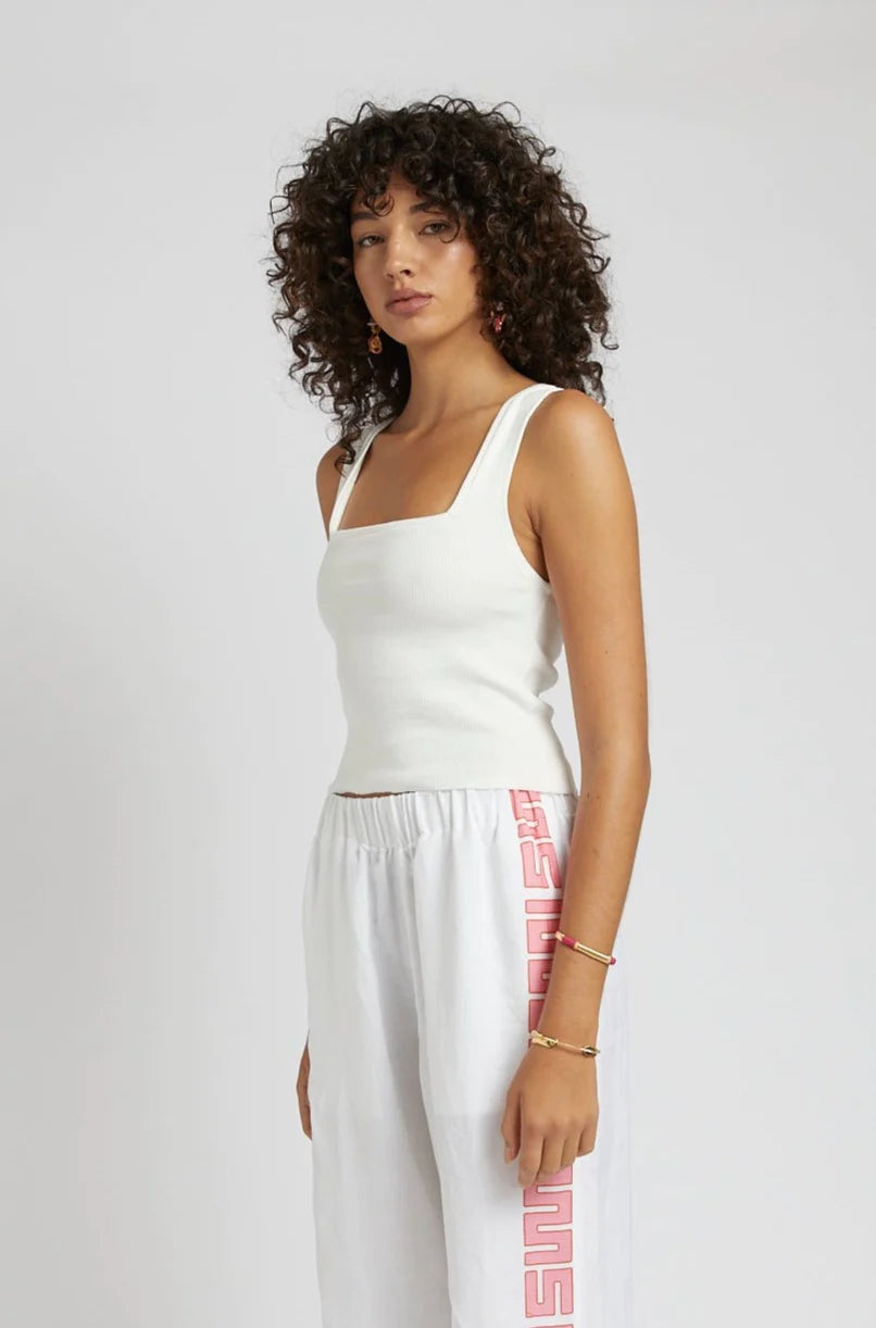 Square Tank Top - White Sand