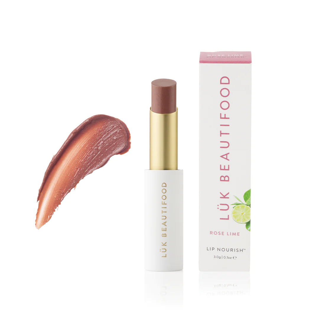 A dreamy neutral that hydrates and evens out natural colour. Sheer and wearable, Rose Lime is an ideal lip conditioner with a gentle wash of colour. Cold-pressed organic lime, ginger and pink grapefruit oils add extra antioxidants and anti-inflammatories for naturally healthier lips.