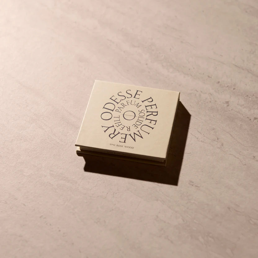 Rose Wood Solid Perfume - Mandarin • Strawberry • Jasmine • Rose
Opening with juicy mandarin and strawberry, Rose Wood quickly reveals her lush notes of jasmine and rose. Fresh and youthful, she contradicts her femininity with hints of oak moss, vetiver, sandalwood and patchouli- because all good girls have a dark side.