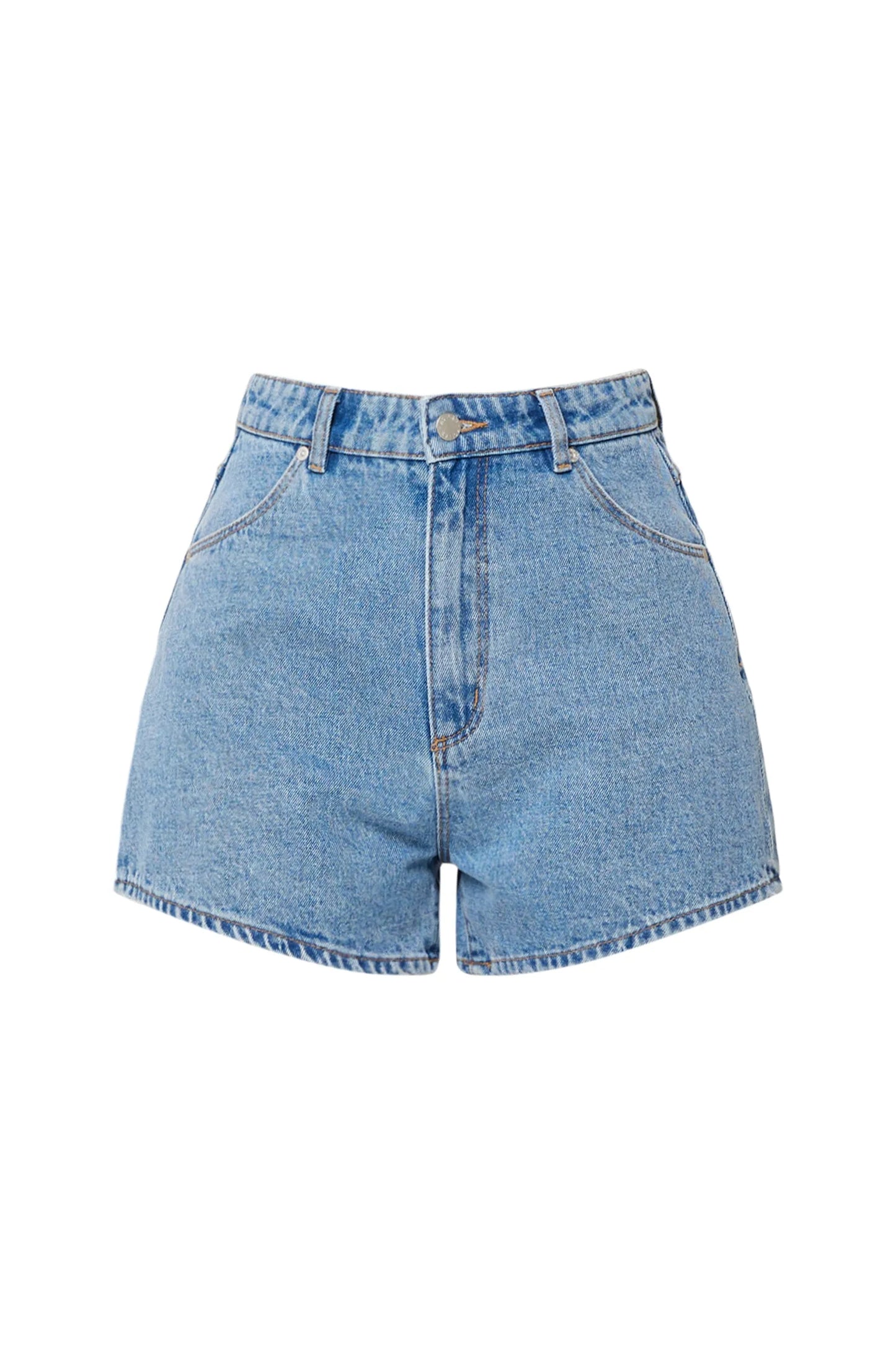 High rise short
Relaxed fit
Modest length
Non stretch rigid denim
Classic Rolla’s back pocket
Mid blue wash
Made with 91% Cotton, 5% Viscose & 4% Polyester