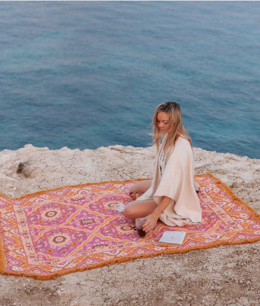 Goldie Rug- Designed to be used indoors to brighten up your home, or outside on adventures ~ giving you a sense of wanderlust all year long ✨
