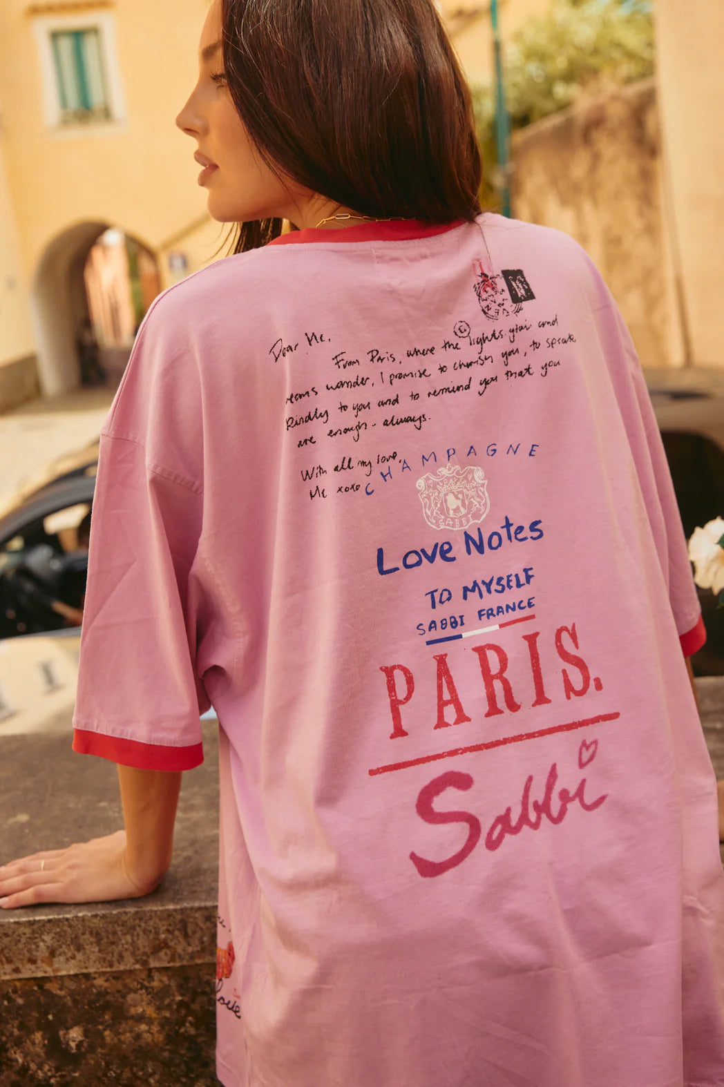 This tee isn’t just fabric on skin. It’s a love note you get to slip into. A gentle reminder in oversized cotton that you’re allowed to slow down, breathe, and hold yourself close.
Cut in our signature oversized fit, it drapes like a soft promise, made for mornings that stretch into nights, and all the in-between moments where comfort matters most.