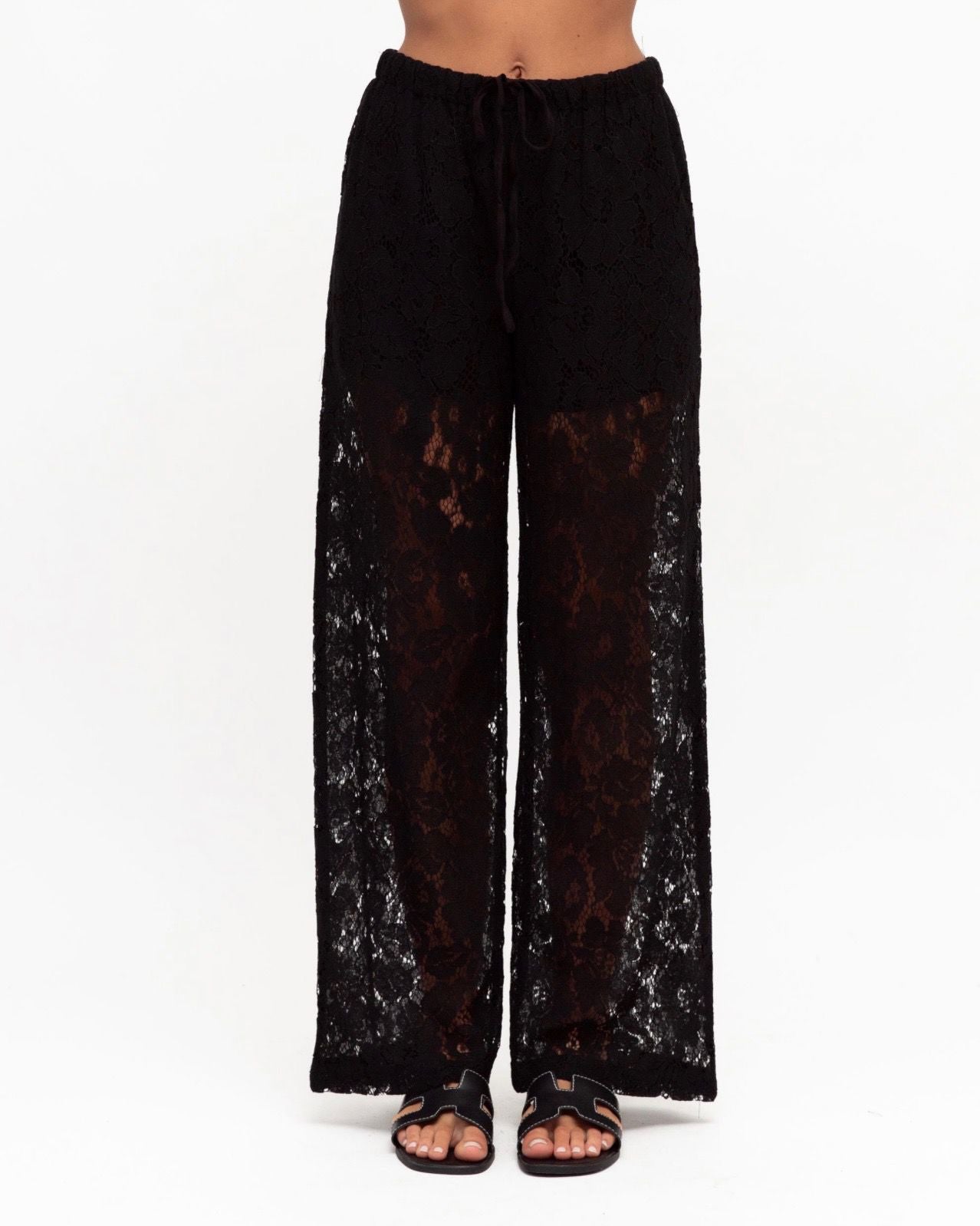 Eliza Laced Pants - Black