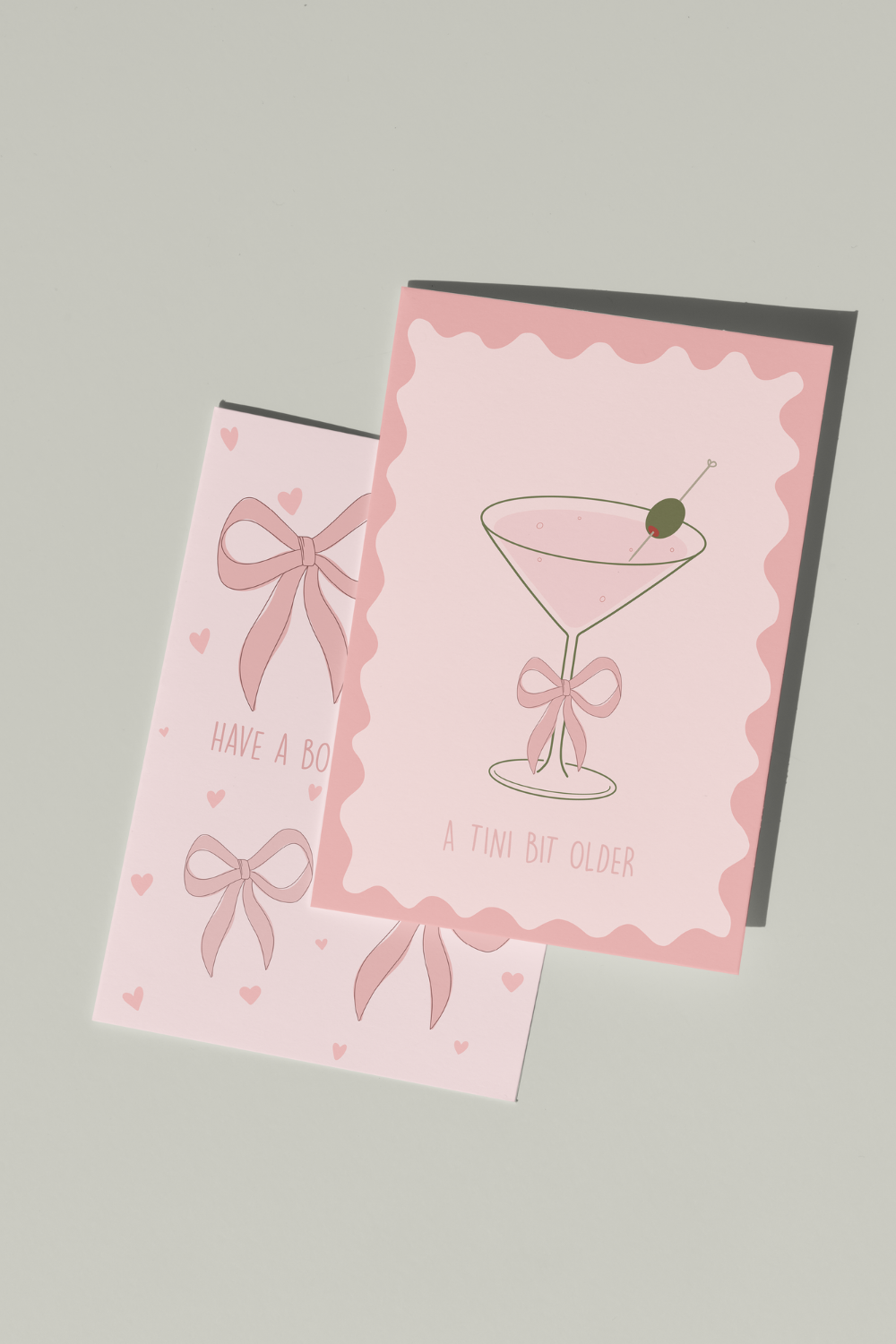 A Tini Bit Older | Birthday Card | Pink Card | Martini Card