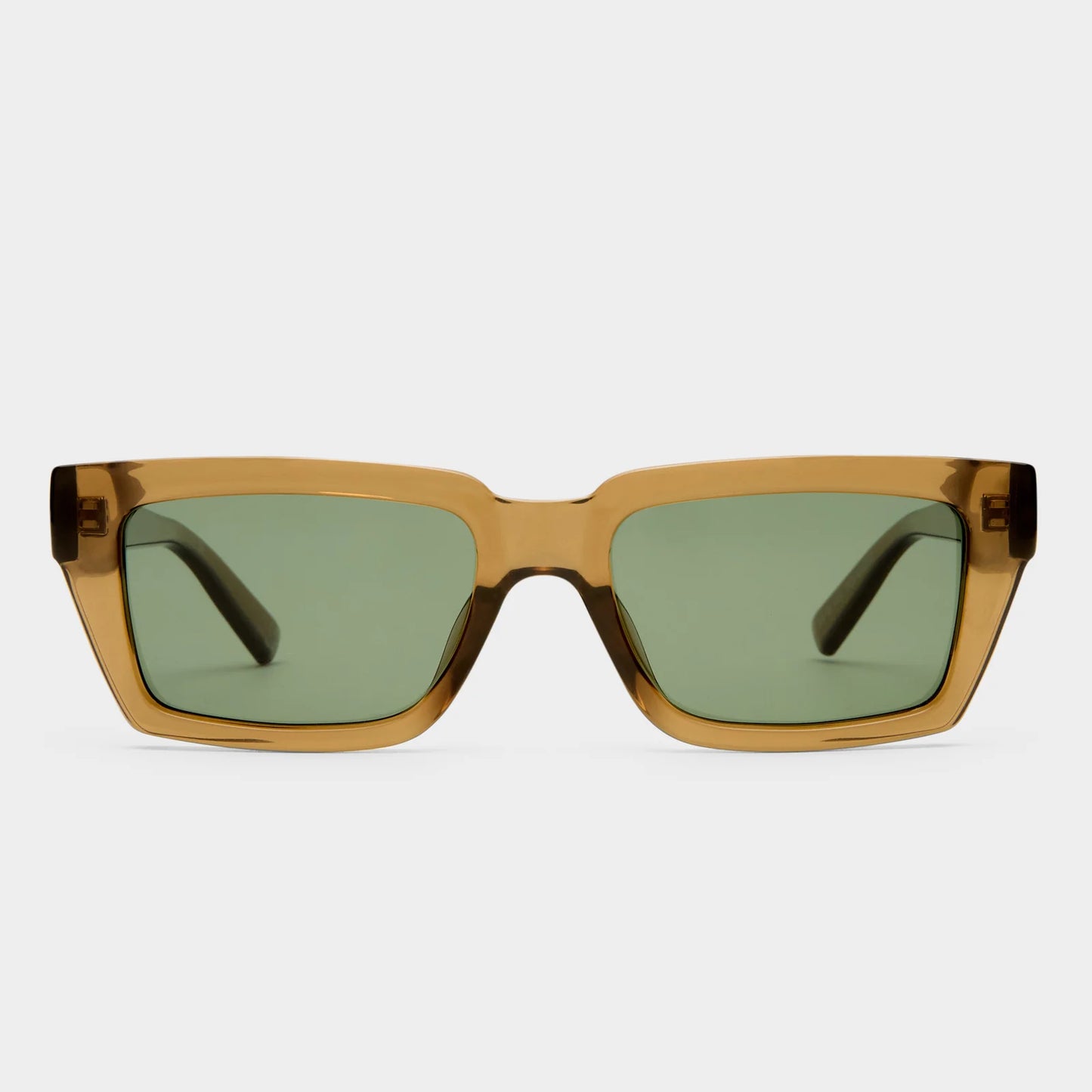 A contemporary update to the classic D-frame, our NOCTURNAL HABIT sunglasses deliver a bold look. With larger proportions and a striking flat frame profile, this pair is accented with horizontal stripe flagstripe hardware and subtle bevel detailing.