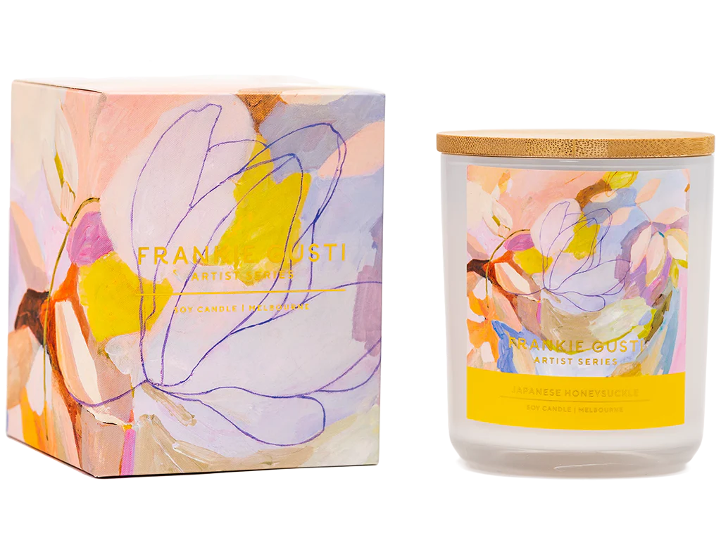 Have you ever smelt a candle you wish you could eat (or drink as a cocktail...), well this is it! The Frankie Gusti Japanese Honeysuckle Candle contains notes of Mandarin, Jasmine and Japanese Neroli. The perfect gift for anyone with a home or office space who needs a scent or pop of colour enhancement. Treat your loved ones and yourself with this gorgeous, art inspired candle that will fill the room with so much joy.