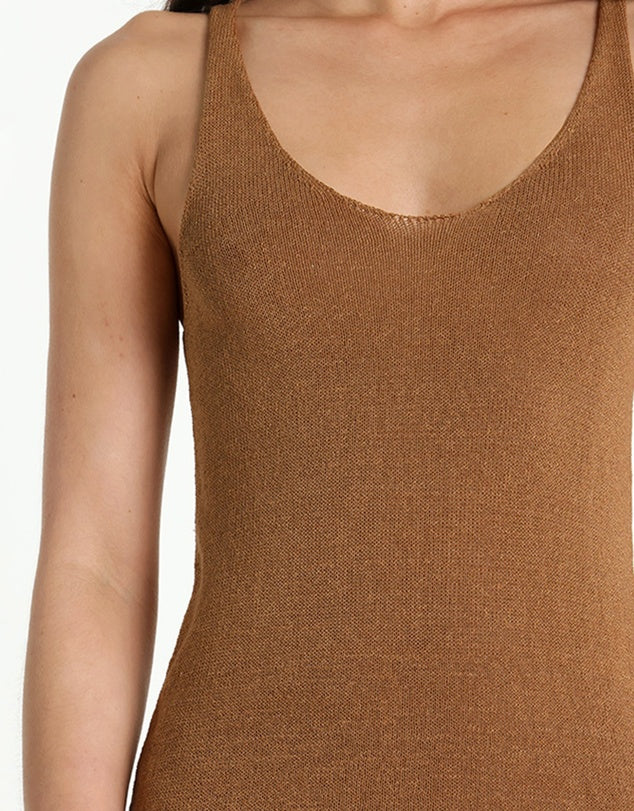 Introducing the simple and easy-to-wear Raya Knit Mini Dress by Lost In Lunar. The ultimate summer essential—perfect for effortlessly throwing over your bathers for a day at the beach or poolside.