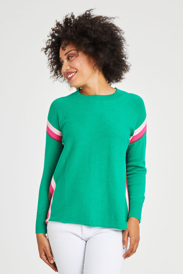 Side Stripe Jumper Emerald