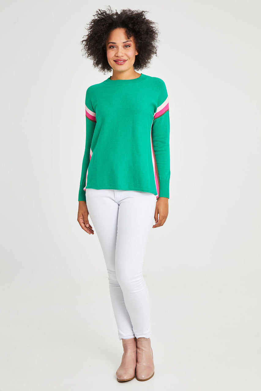 Side Stripe Jumper Emerald