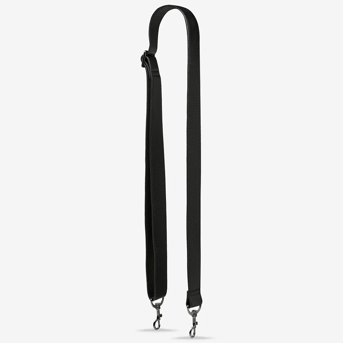 Leather Strap Wide - Black - Arguably the most important part of a bag, the strap is responsible for keeping it attached to your body but can also change the whole look of your bag. Now sold separately, you can interchange many of our straps to different bag styles across our range.
Soft shrunken pebble leather