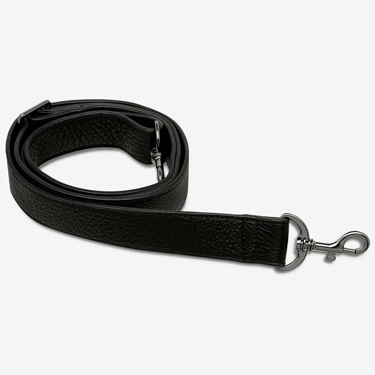 Leather Strap Wide - Black - Arguably the most important part of a bag, the strap is responsible for keeping it attached to your body but can also change the whole look of your bag. Now sold separately, you can interchange many of our straps to different bag styles across our range.
Soft shrunken pebble leather
