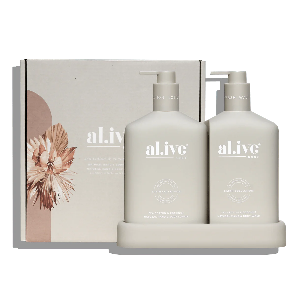 Wash & Body Lotion Duo + Tray - Sea Cotton & Coconut