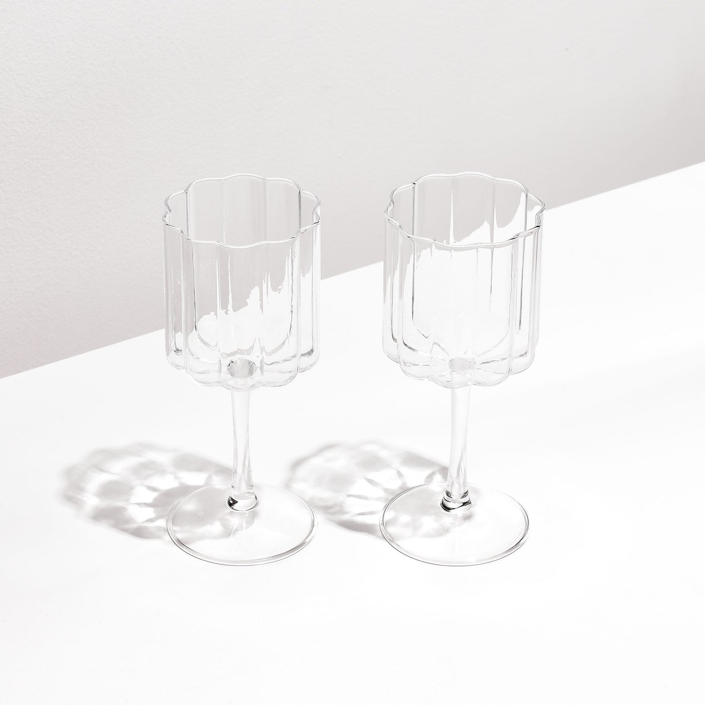 Two x Wave - Wine Glasses