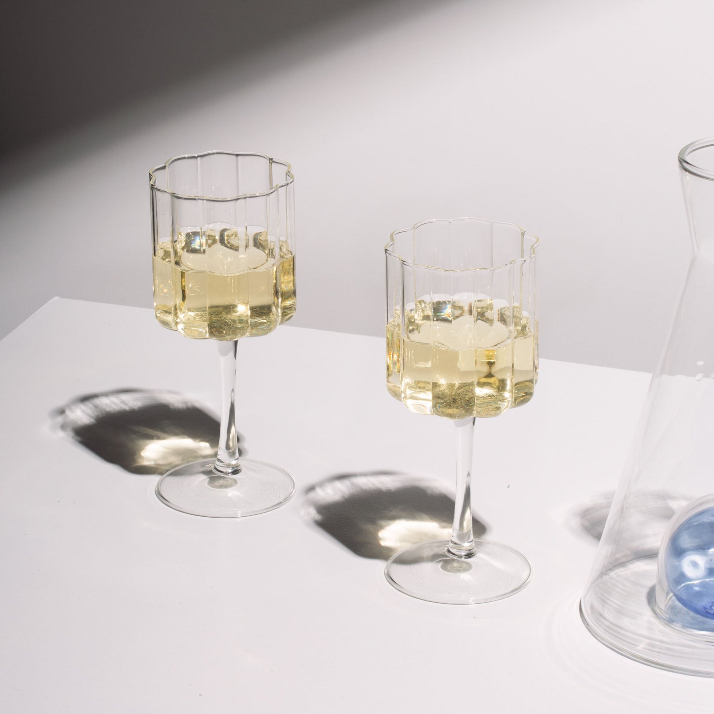 Two x Wave - Wine Glasses