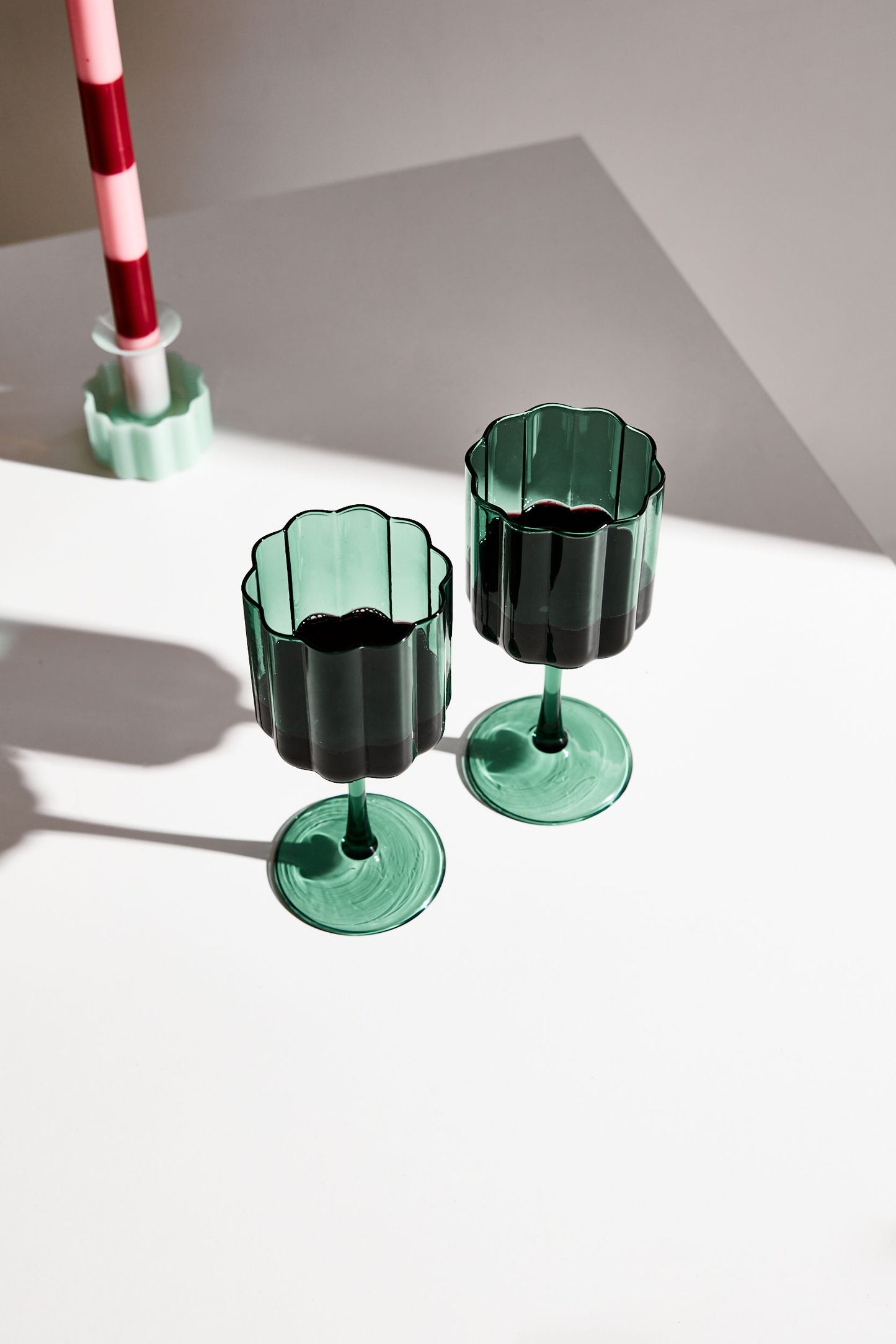 Two x Wave - Wine Glasses