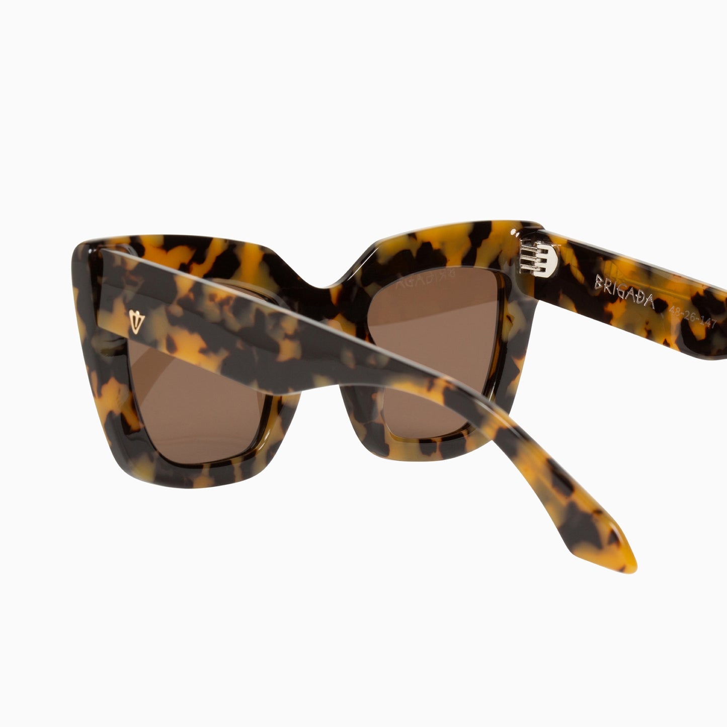 The Lullaby Club Brigada Sunglasses Yellow Tort Back Side