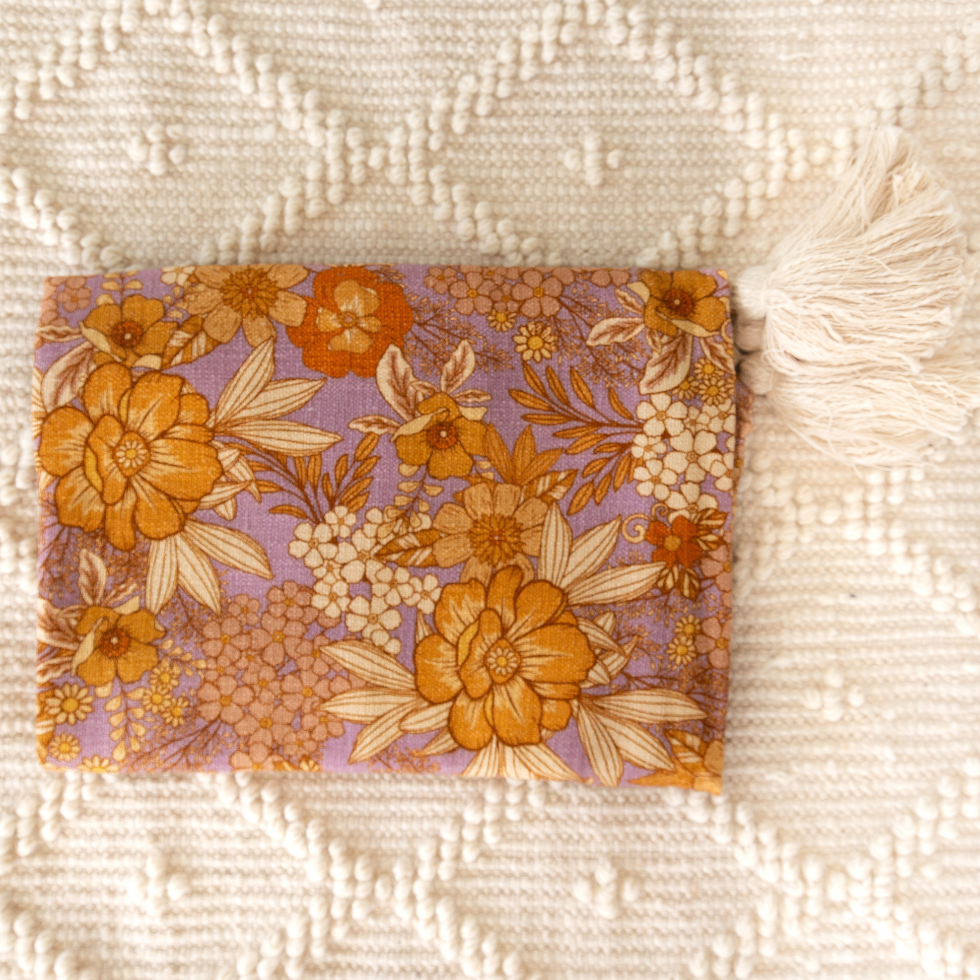 Kailani The Label Mystic Meadow Throw Rug Purple Folded