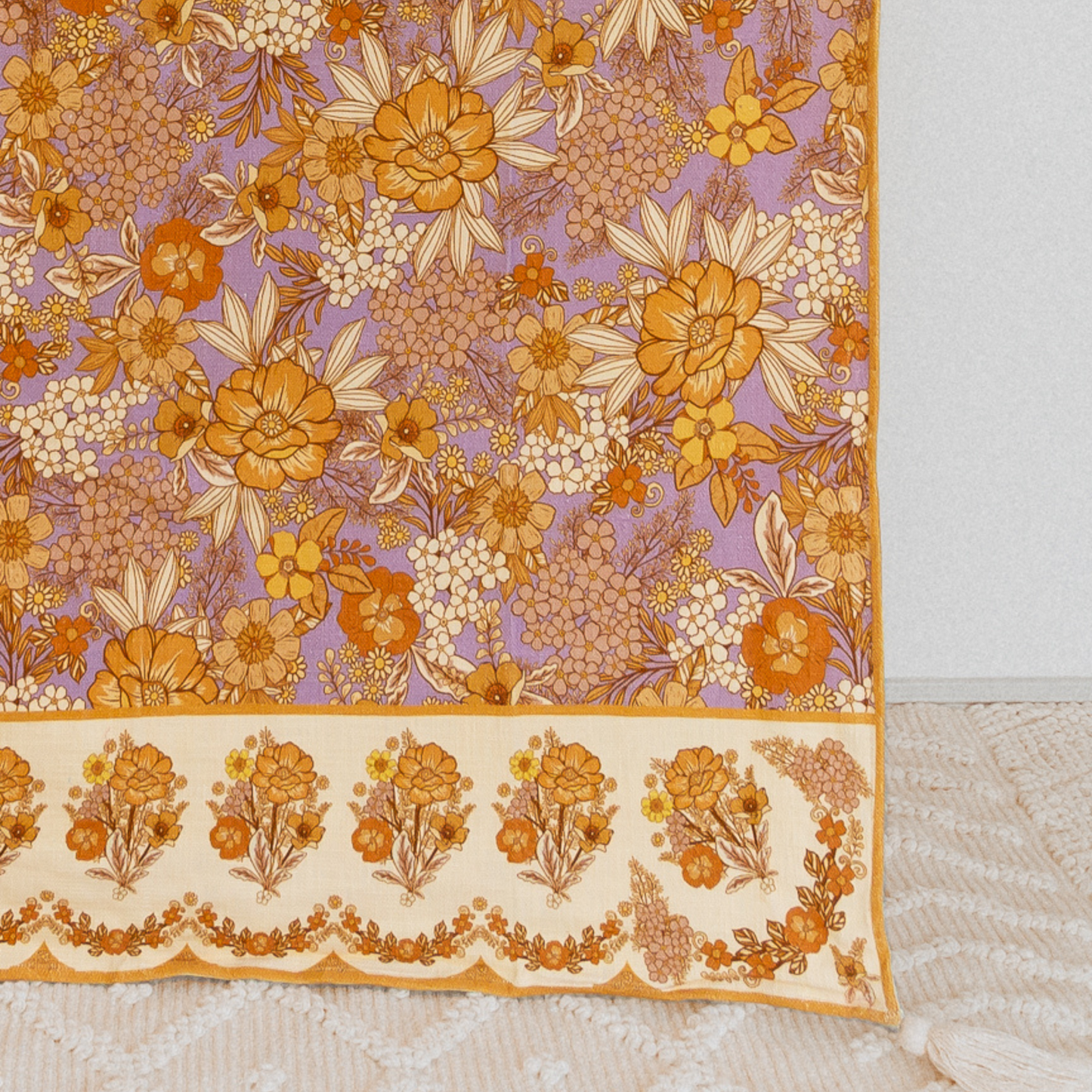 Kailani The Label Mystic Meadow Throw Rug Purple Corner