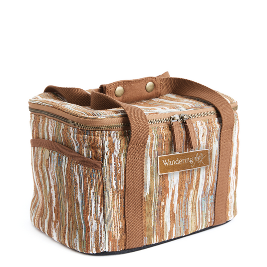 Our mini cooler bags are insulated, durable and leak proof. Made from a quality woven cotton blend with plenty of storage and a removable interior lining for easy clean and everyday use. It will keep your drinks and snacks chilled with its padded cooling insulation. Vegan friendly and incredibly versatile.