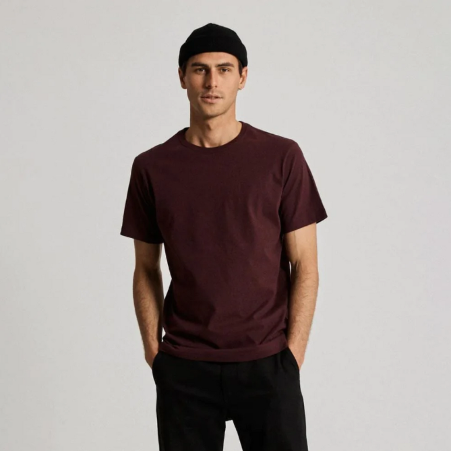 Mr Simple Reginald Tee - Burgundy