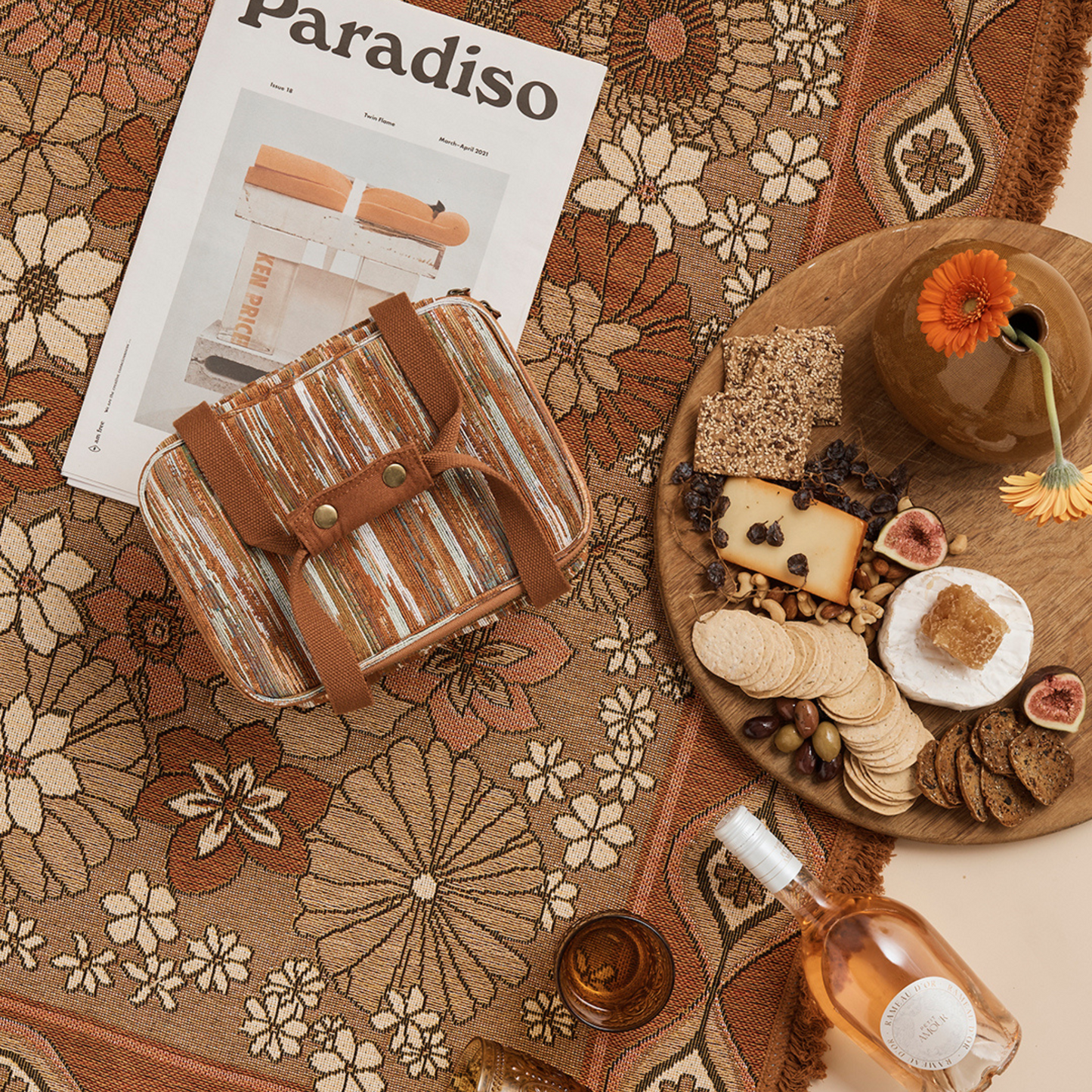 Wandering Folk Wandering Throw Copper Flatlay