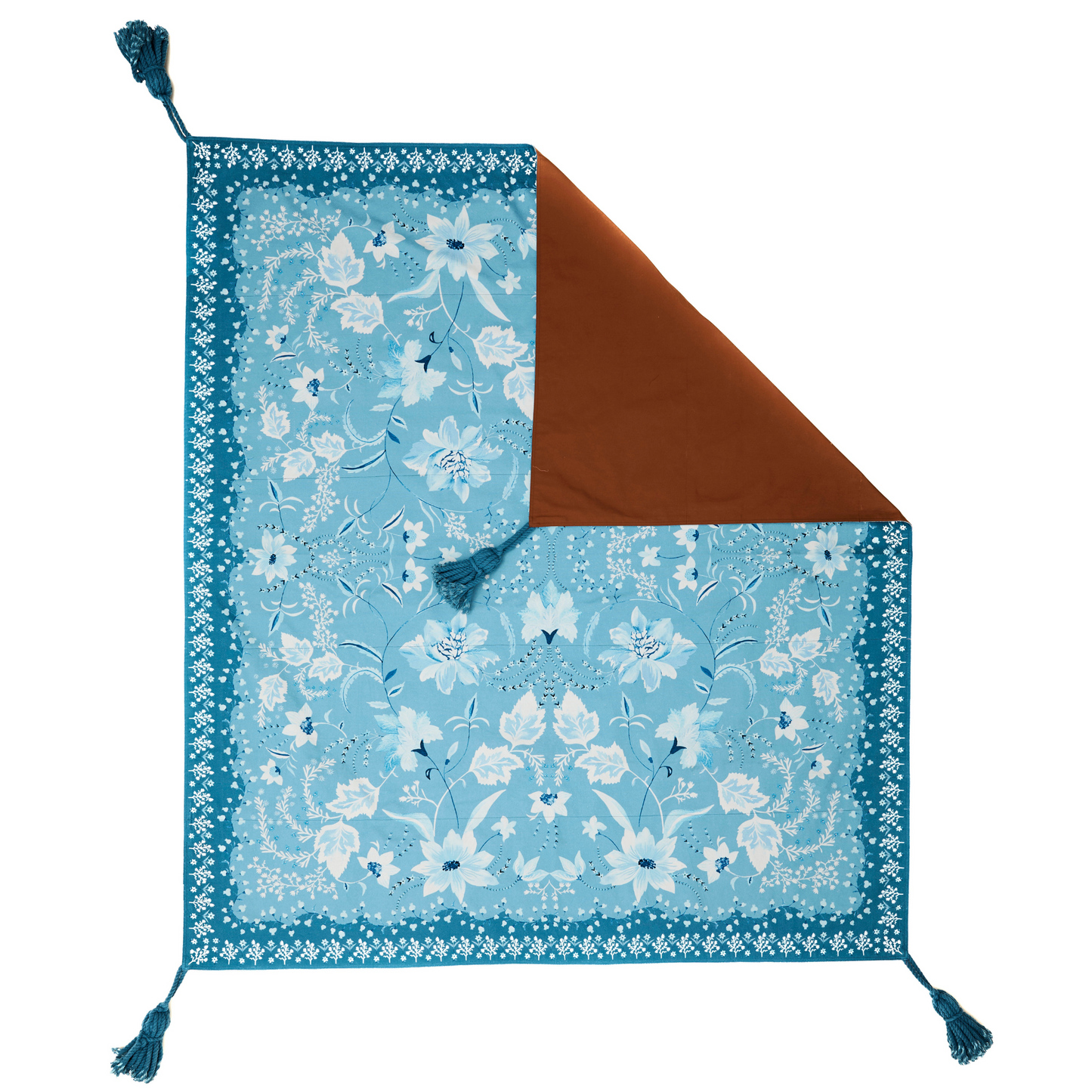 Wandering Folk Artic Folk Picnic Rug folded corner