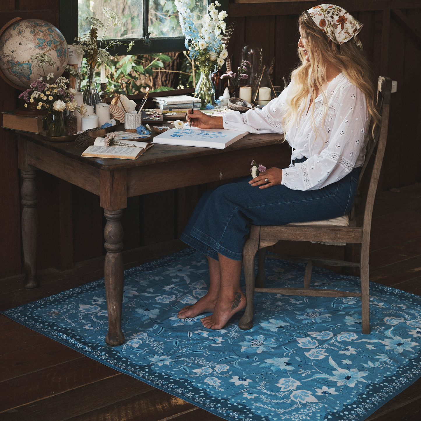 Wandering Folk Artic Folk Picnic Rug Painting