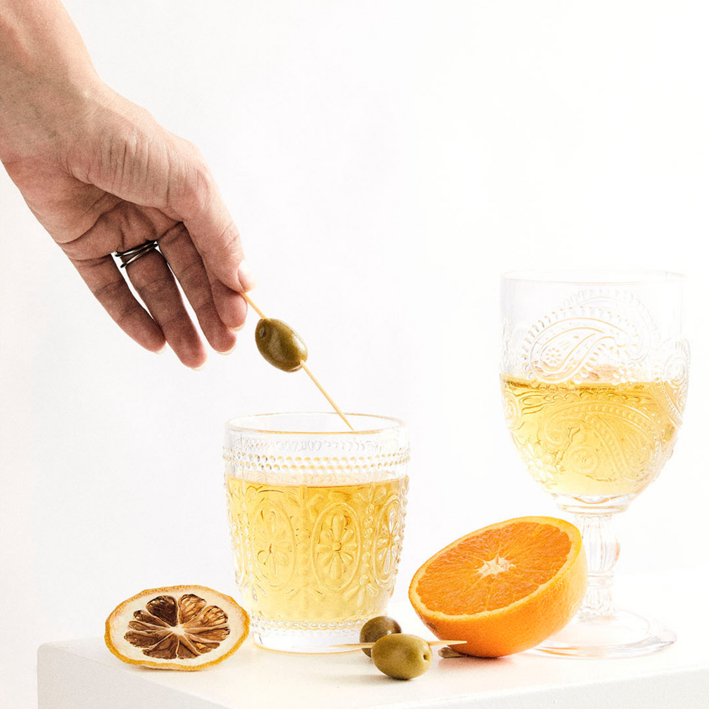 Wandering Folk Clear Goblet and tumbler