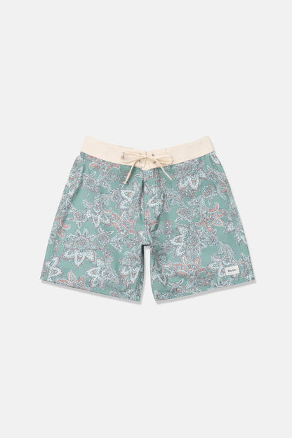 With a bold custom pattern, the Paisley Trunk in Green Tea offers a contoured waist, secure dual waistband tabs, and a chamois-lined waistband for comfort. Finished with durable double-needle construction and a flap-back pocket for easy storage.