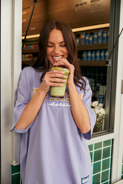 THE VERY OVERSIZED SELF LOVE CLUB TEE – PURPLE

Step into fearless comfort with The Very Oversized Self Love Club Tee in a dreamy purple wash. This statement piece combines laid-back street style with an empowering back print that reads: “CHANGE IS SCARY BUT SO IS STAYING THE SAME.”
